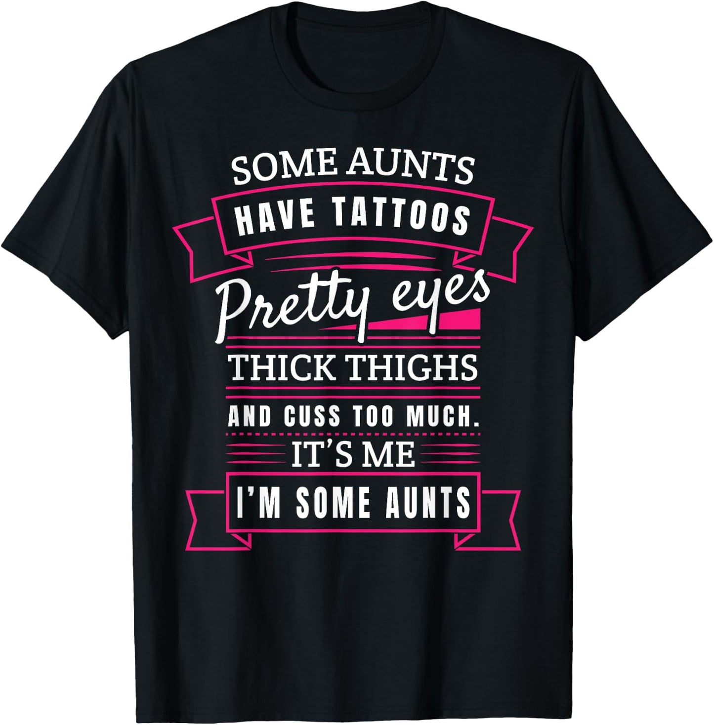 Auntie Sarcastic Cussing Cursing Collection T-Shirt - T-Shirt | Black