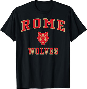 Rome High School Wolves C1 T-Shirt - T-Shirt | Black
