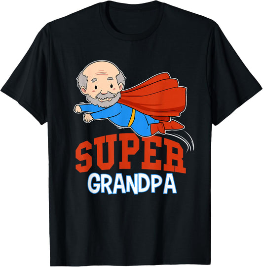 Super Grandpa Hero Grandpa Superhero Grandpa T-Shirt - T-Shirt | Black