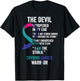 The Devil- Thyroid Cancer Awareness Support Ribbon T-Shirt - T-Shirt | Black