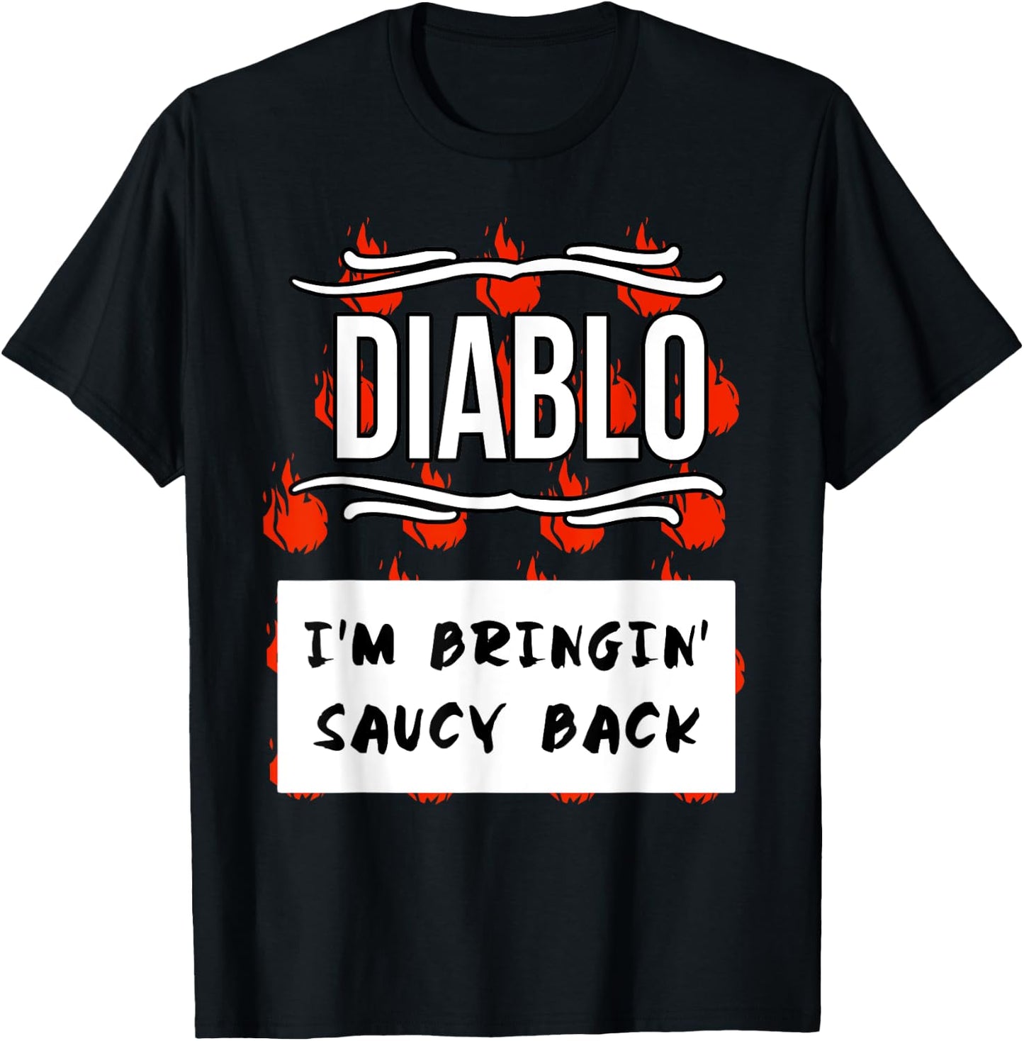 HOT SAUCES Group Halloween Costumes DIABLO SAUCE shirt T-Shirt - T-Shirt | Black