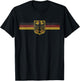 German Deutschland Flag Coat of Arms Banner Retro Vintage T-Shirt - T-Shirt | Black