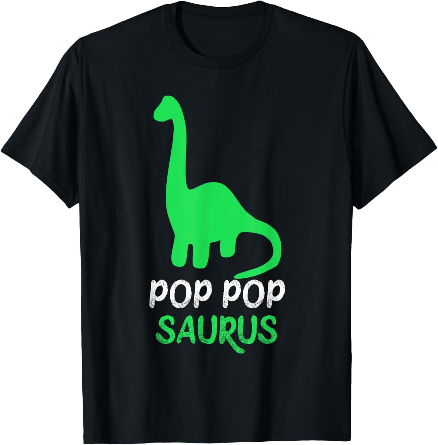 Pop-Pop-Saurus Grandpa Dino Dinosaur PopPop PopPopSaurus T-Shirt - T-Shirt | Black