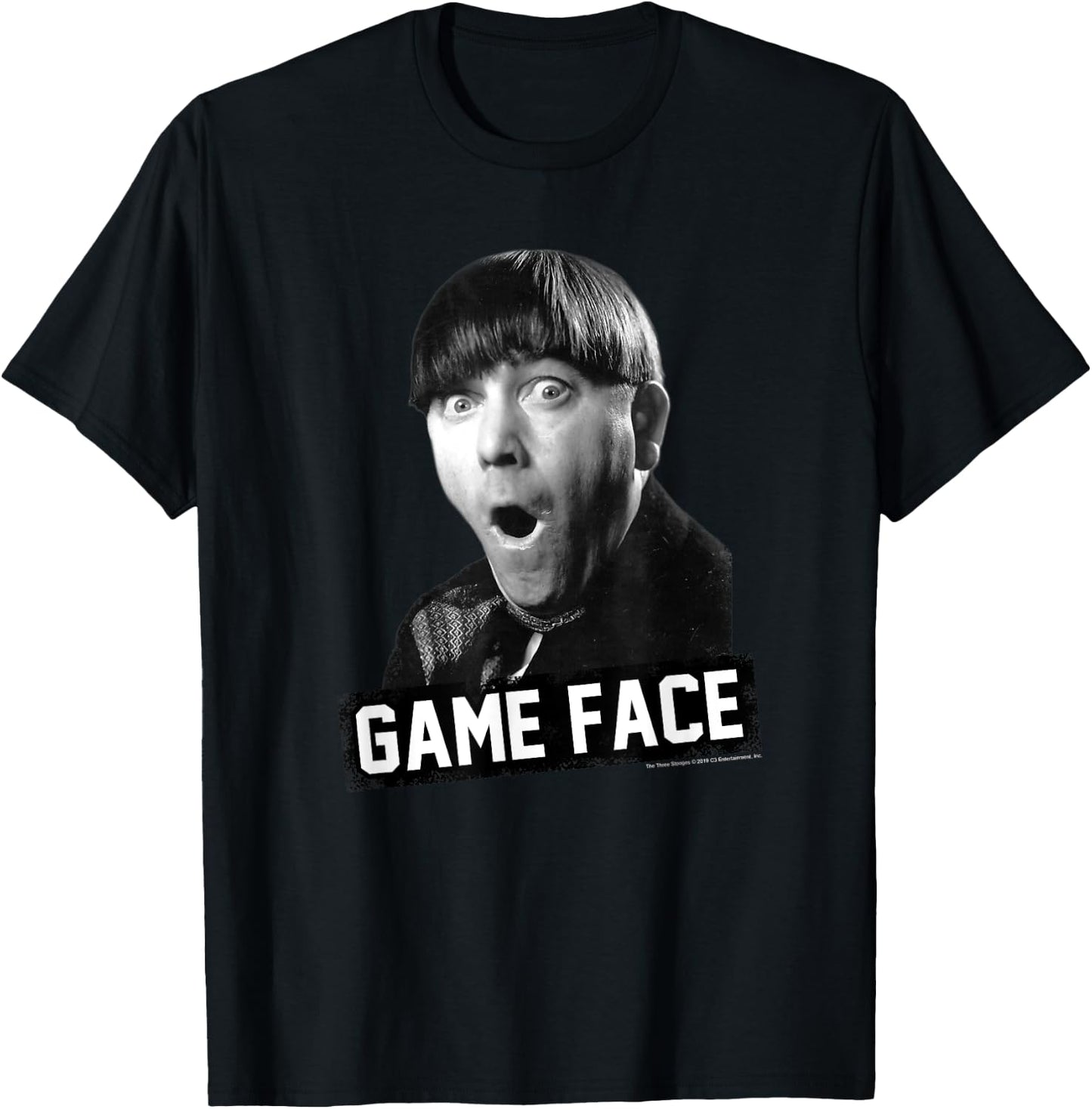 TTS- The Three Stooges Moe: Game Face T-Shirt - T-Shirt | Black
