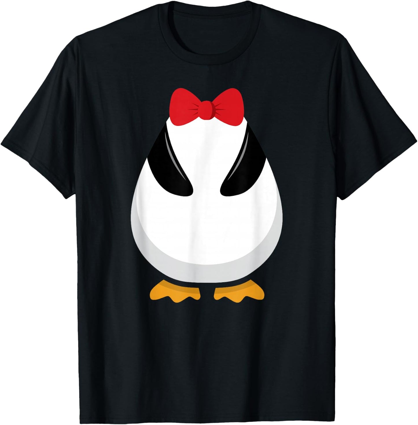 Penguin Costume T Shirt Halloween Outfit Bowtie Cute Animal T-Shirt - T-Shirt | Black