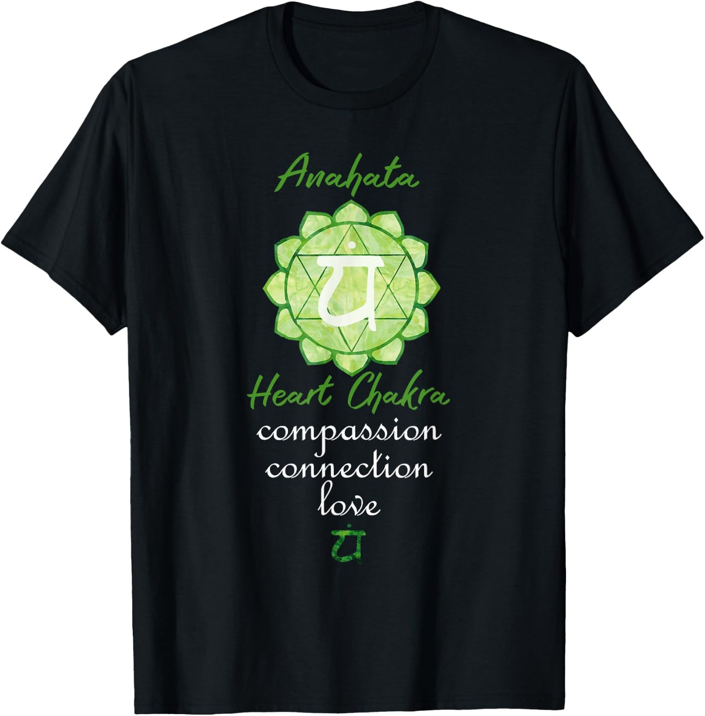 Chakra Meditation Shirt Affirmation Gift Heart Chakra T-Shirt - T-Shirt | Black
