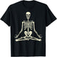Meditating Skeleton Lotus Yoga Zen Balance Halloween Costume T-Shirt - T-Shirt | Black
