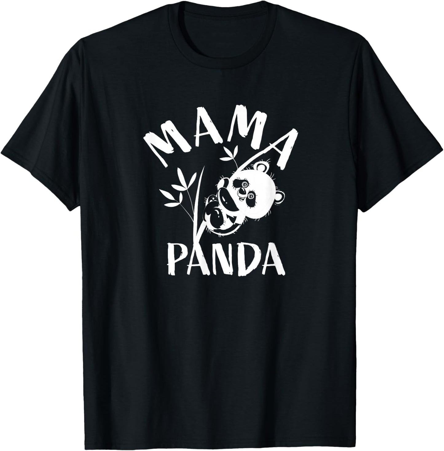 Mama Panda Cute Funny Mothers Day Gift for Moms T-Shirt - T-Shirt | Black