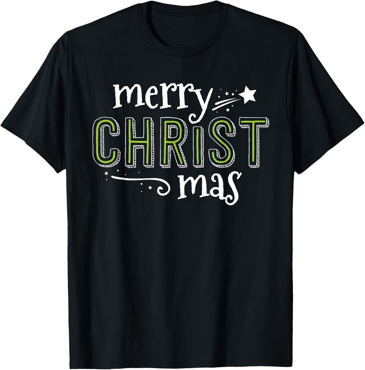 Merry Christ Mas Christian Jesus South Women's Christmas T-Shirt - T-Shirt | Black