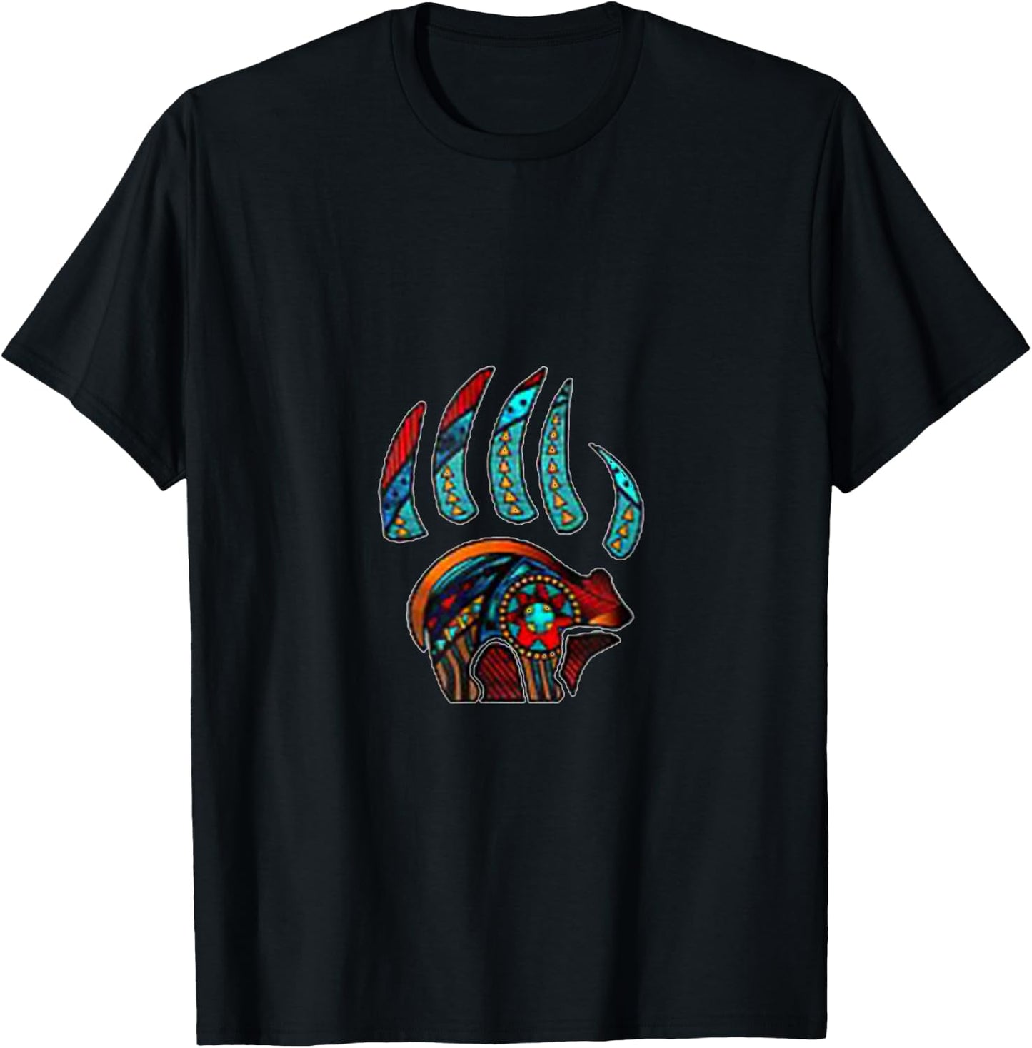Native American Bear Claw T-Shirt - T-Shirt | Black