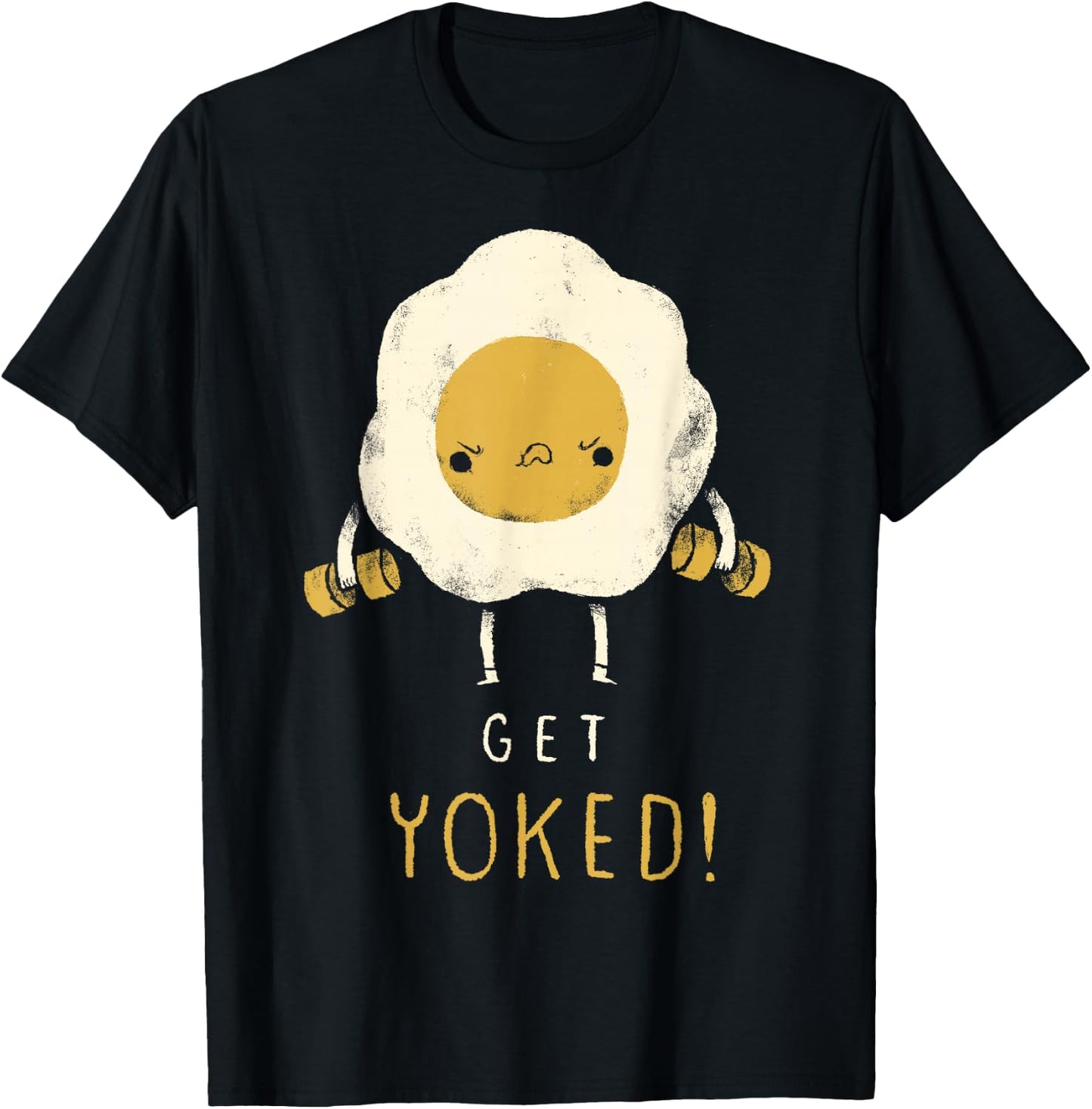 Get Yoked! Yoked Shirt. Egg Gym Shirt. Gym Training Shirt T-Shirt - T-Shirt | Black