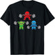 Weightlifting Cartoon Characters Gym T-Shirt - T-Shirt | Black