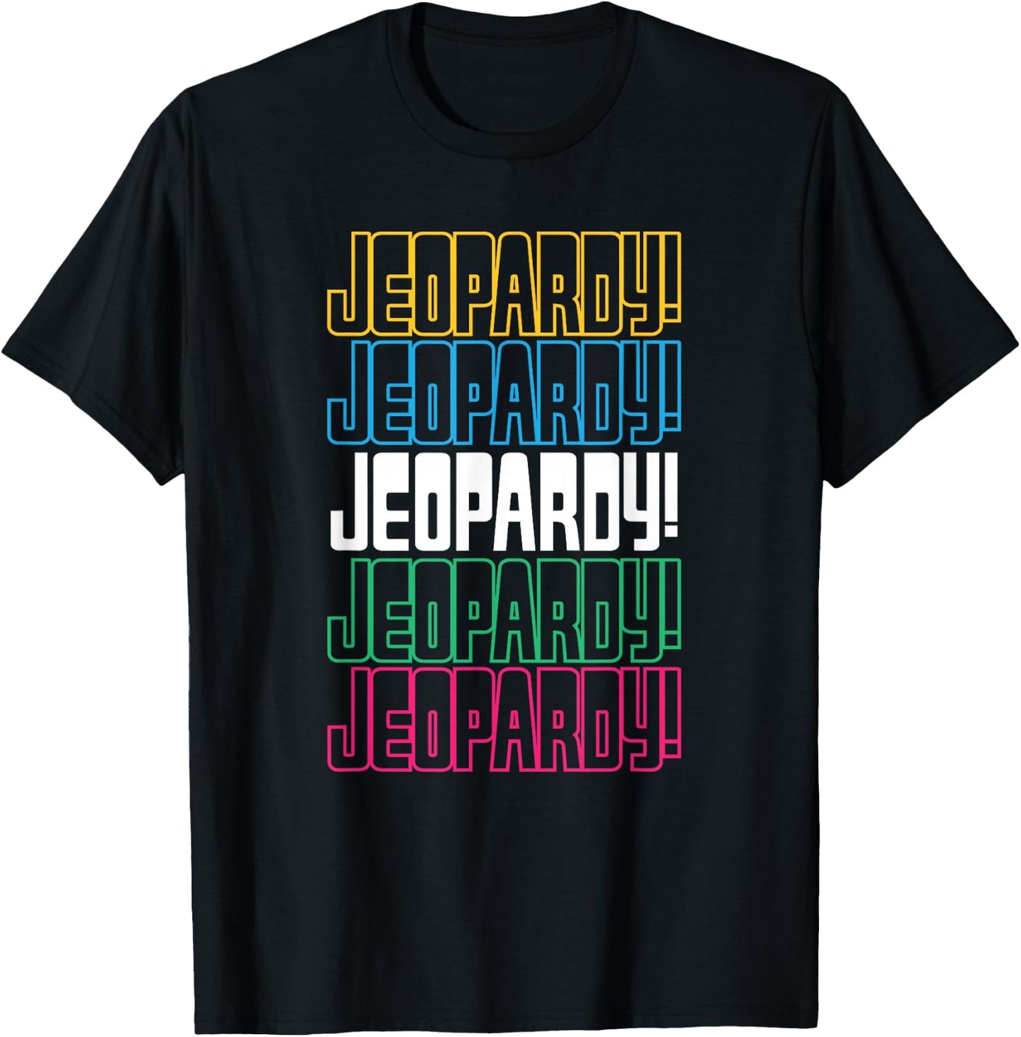 Jeopardy! Repeat Logo - -Adults, Black, Small, Short Sleeve, Themed Novelty T-Shirt - T-Shirt | Black