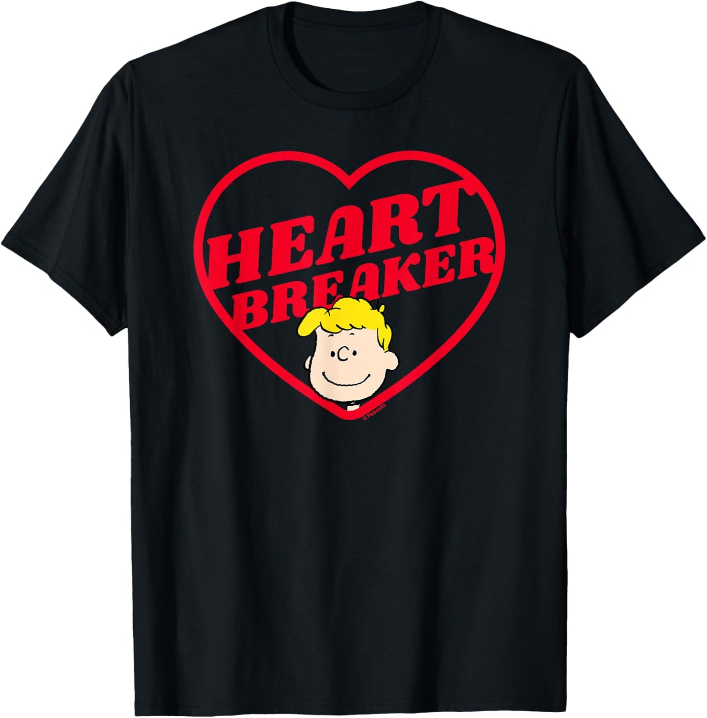 Peanuts Heartbreaker Schroeder T-Shirt - T-Shirt | Black