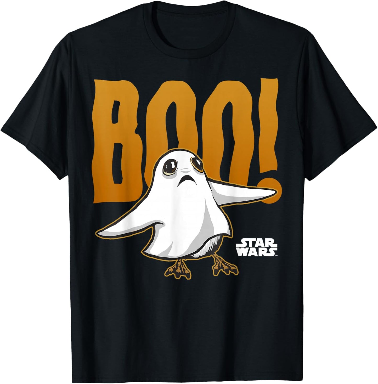Star Wars Ghost Porg Boo Graphic T-Shirt - T-Shirt | Black