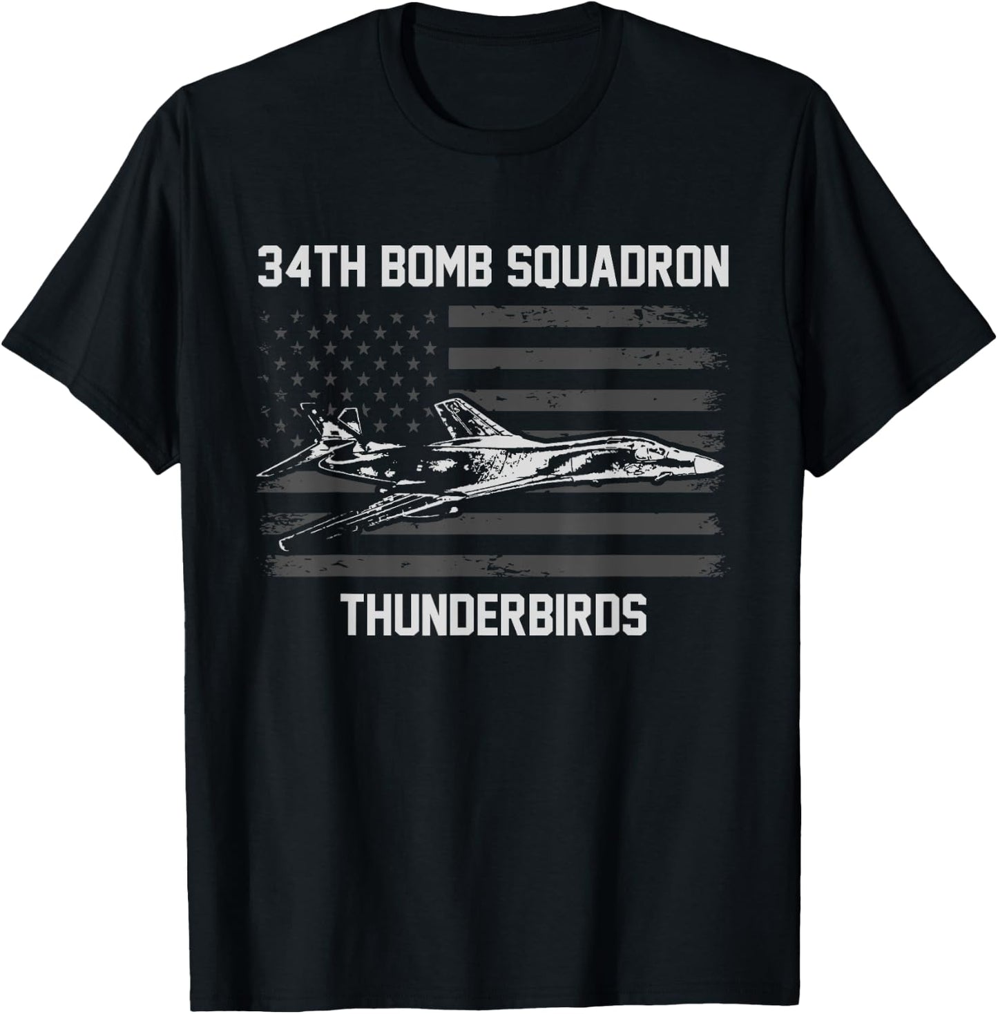 34th Bomb Squadron Thunderbirds T-Shirt - T-Shirt | Black