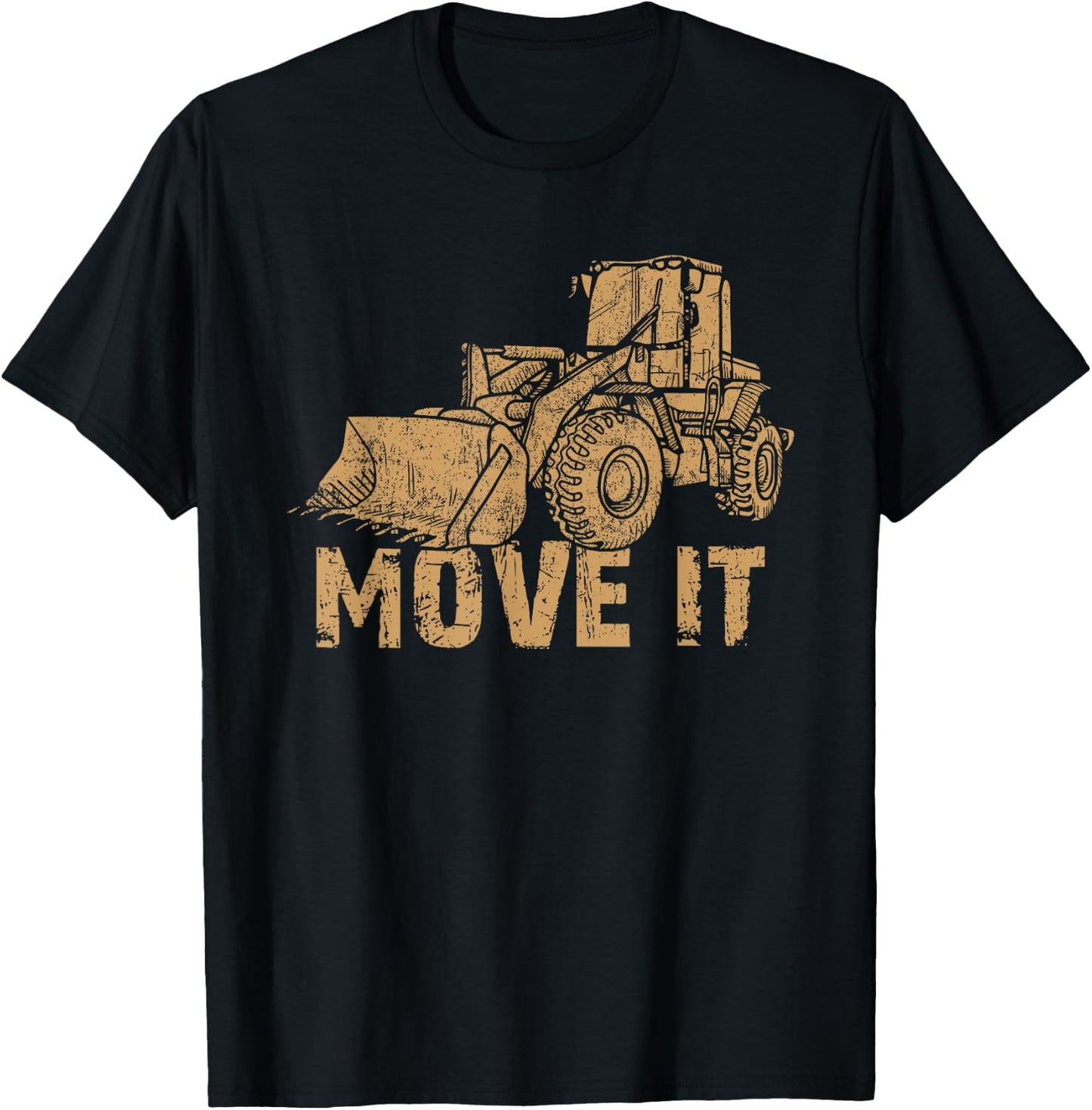 Bulldozer Move It Truck for Boys T-Shirt - T-Shirt | Black