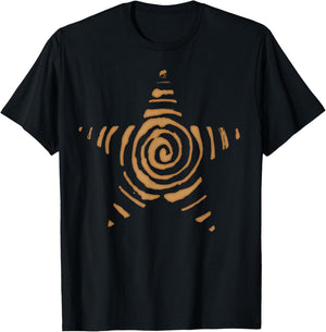 Spiral Star y2k Whimsy Grunge Vintage Alt Bleach Graphic T-Shirt - T-Shirt | Black
