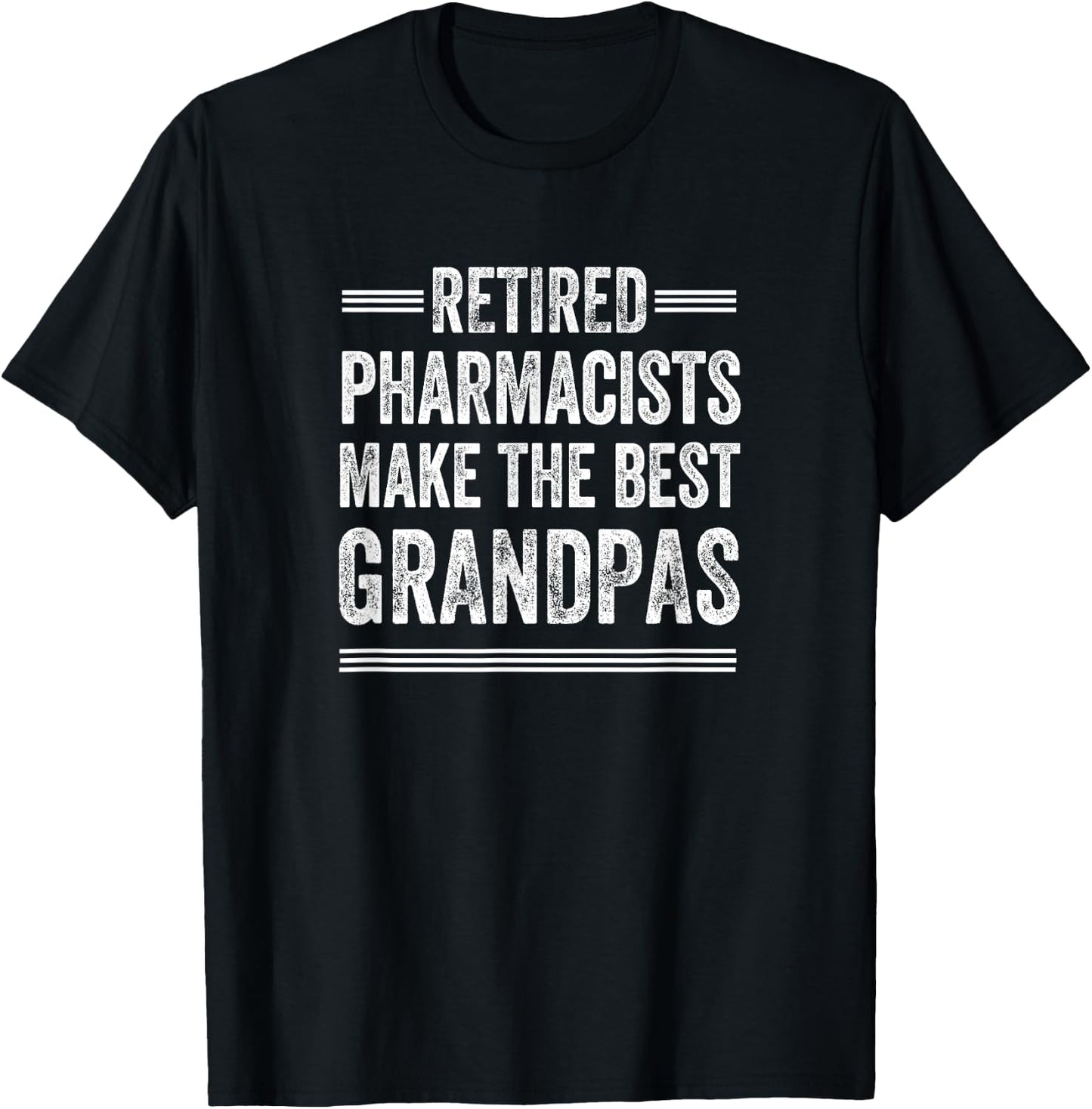 Retired Grandpa Shirt Pharmacist Retirement Gift T-Shirt - T-Shirt | Black
