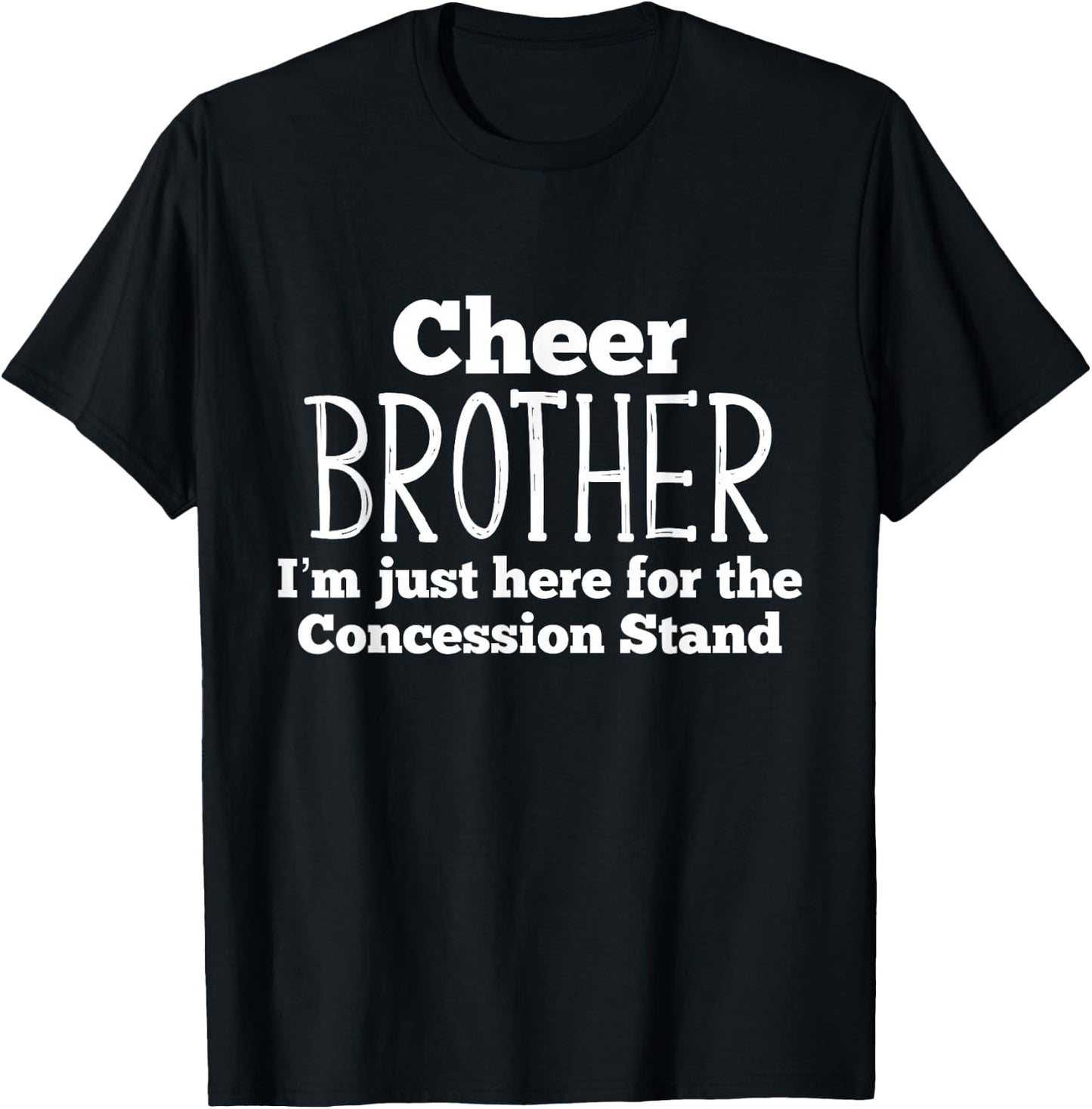Funny Cheer Brother Boys Sibling Cheerleader Son Cute T-Shirt - T-Shirt | Black
