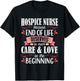 Hospice Nurse Care Cute Care Love Registered Nursing RN T-Shirt - T-Shirt | Black