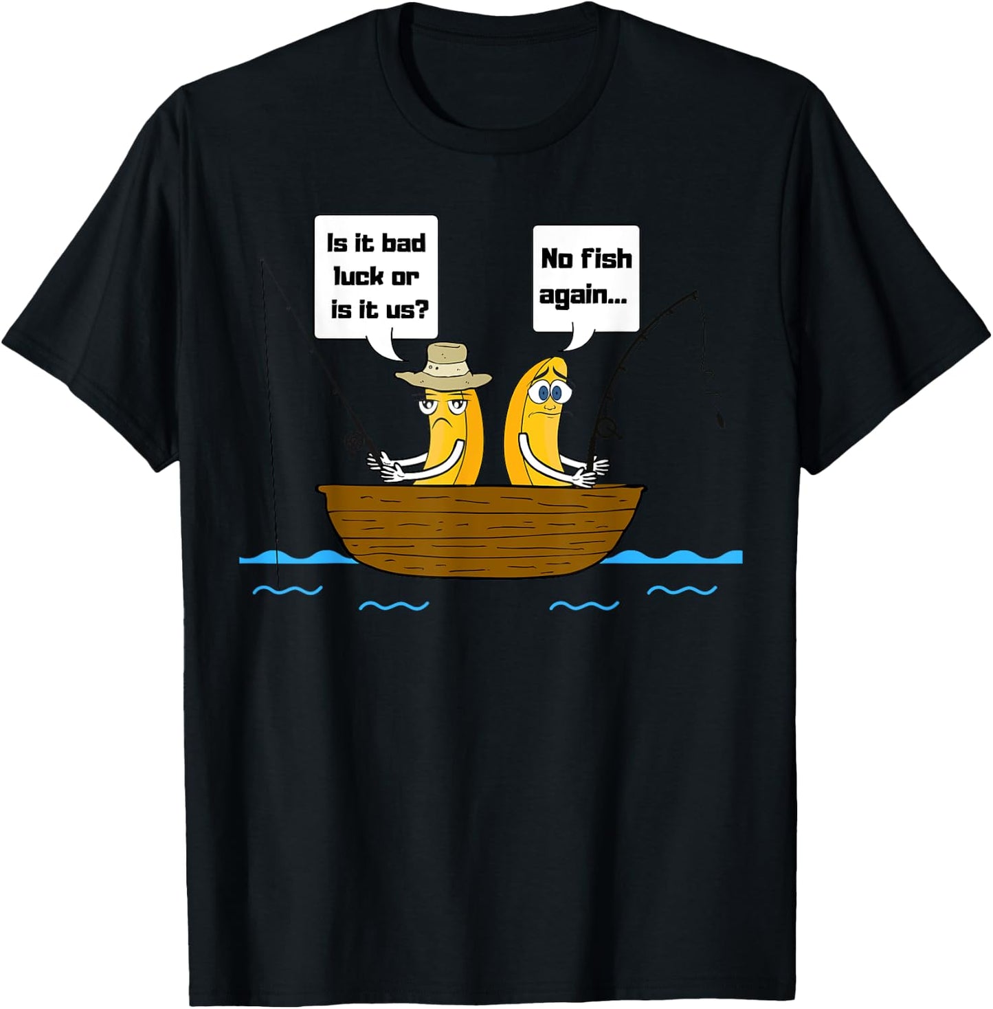 No Bananas on the Boat Fishing T-Shirt - T-Shirt | Black