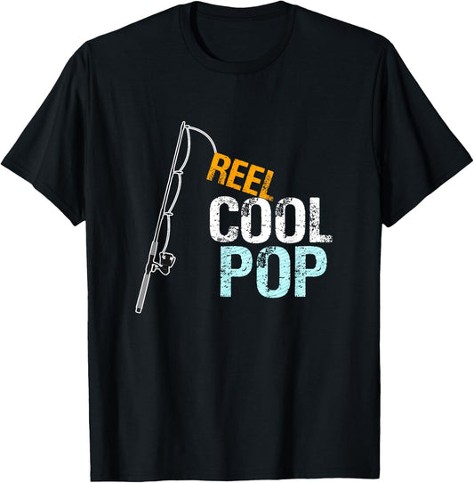 Pop Gift from Granddaughter Grandson Reel Cool Pop T-Shirt - T-Shirt | Black