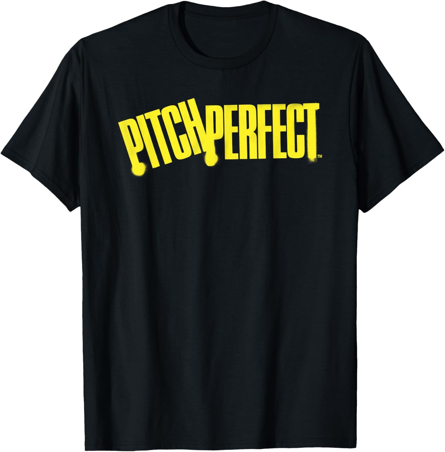 Pitch Perfect Yellow Spray Paint T-Shirt - T-Shirt | Black