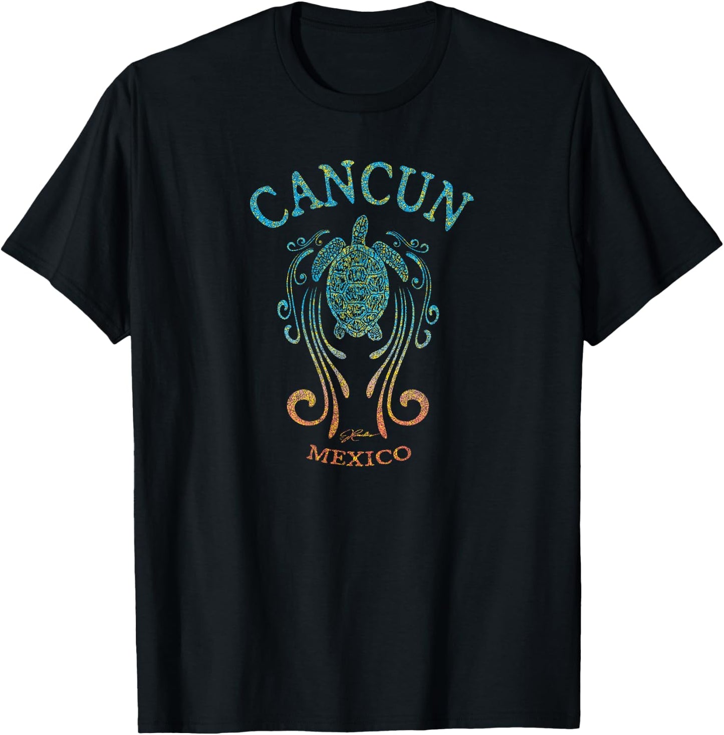JCombs: Cancun, Mexico, Sea Turtle in the Slipstream T-Shirt - T-Shirt | Black