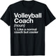Volleyball Coach Funny Sports Definition Trainer Instructor T-Shirt - T-Shirt | Black