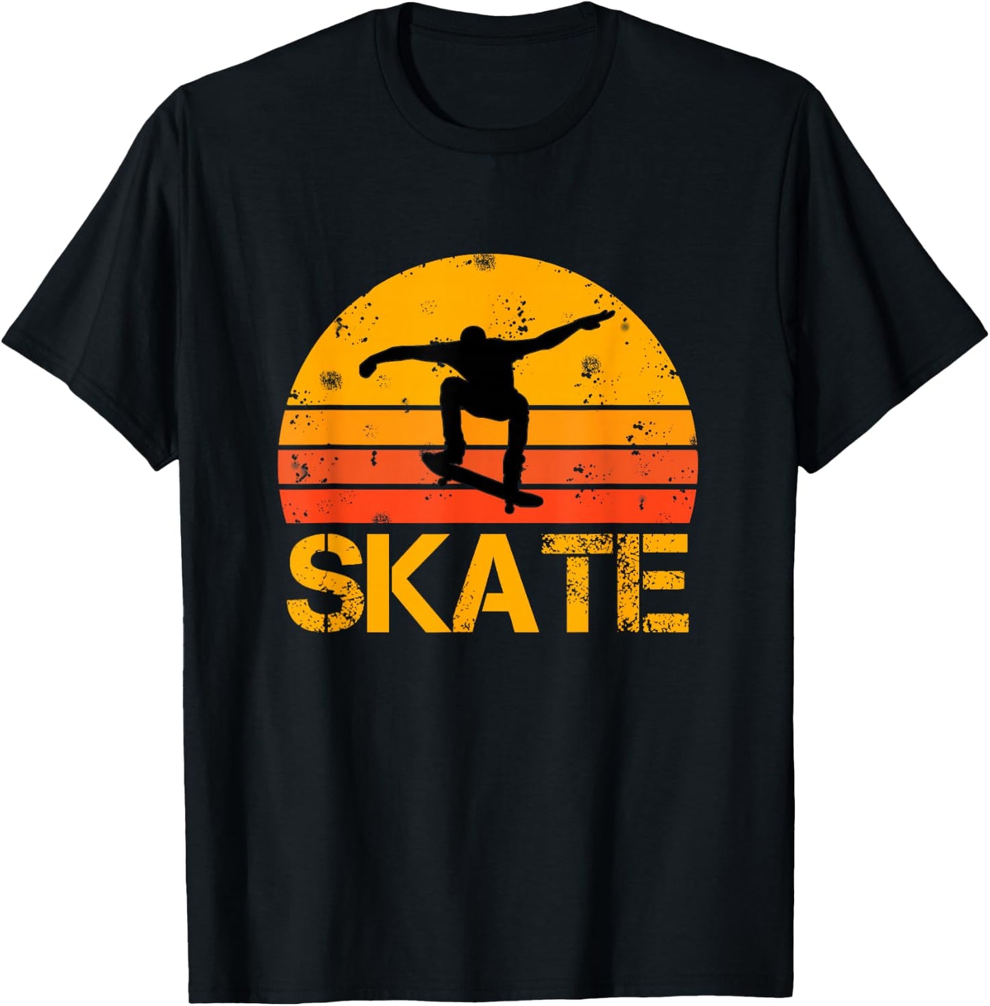 Skateboarder Retro Vintage Skateboarding T-Shirt - T-Shirt | Black