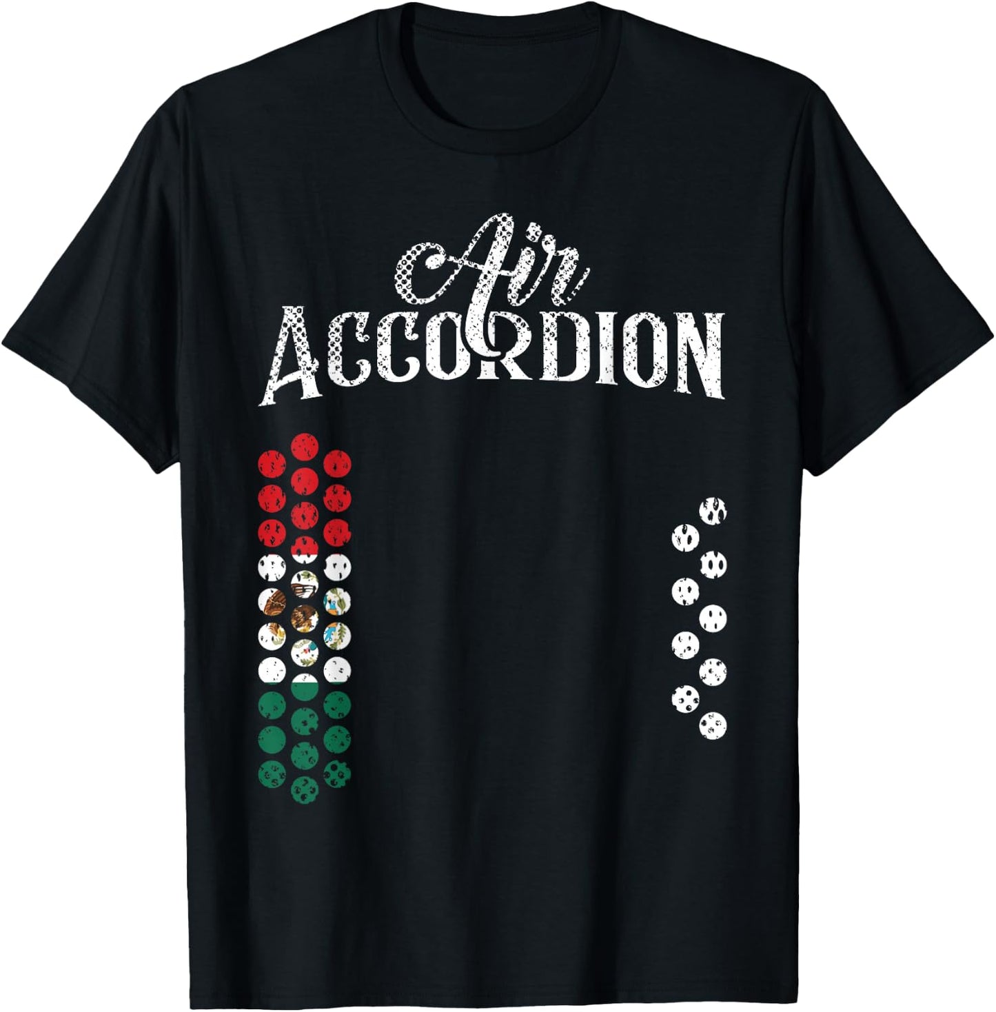 Mexican Flag Air Accordion Flag Of Mexico T Shirt Fiesta T-Shirt - T-Shirt | Black