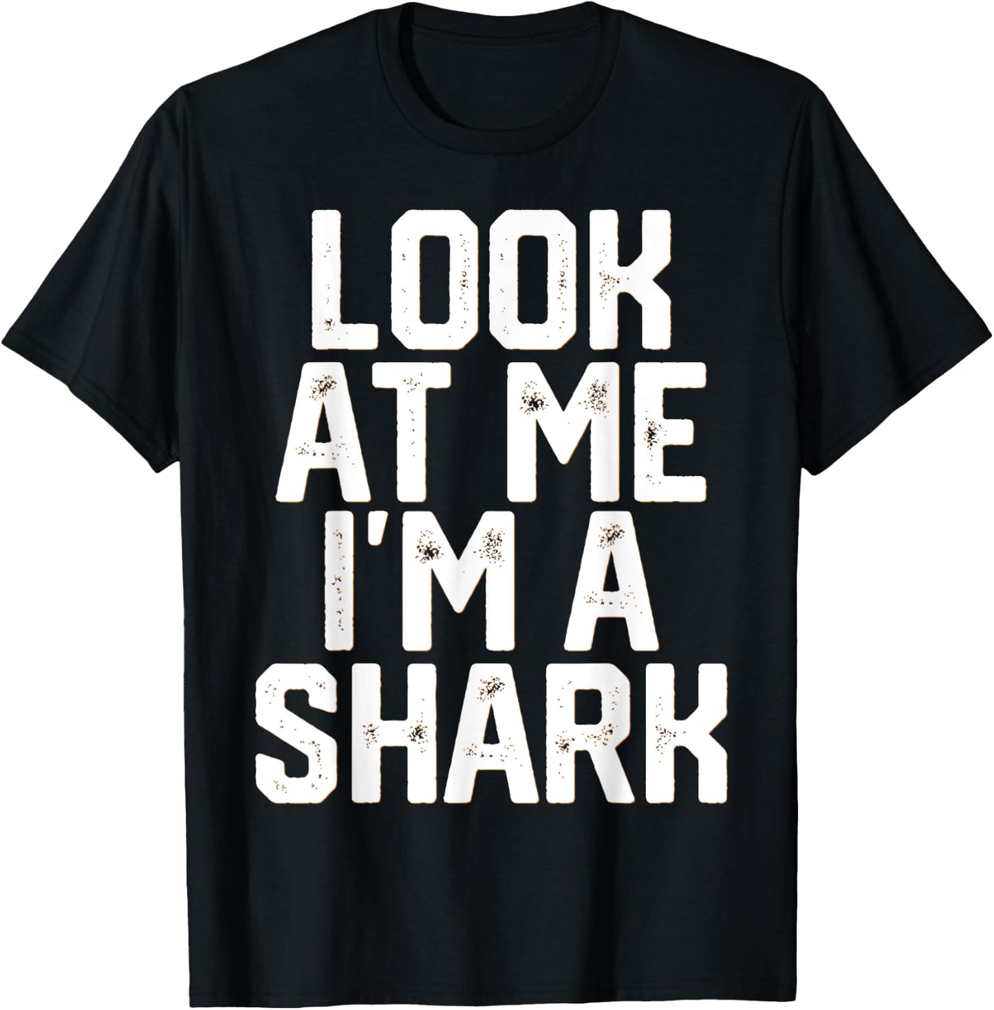 Funny Lazy Halloween Costume T Shirt Look At Me I'm A Shark T-Shirt - T-Shirt | Black