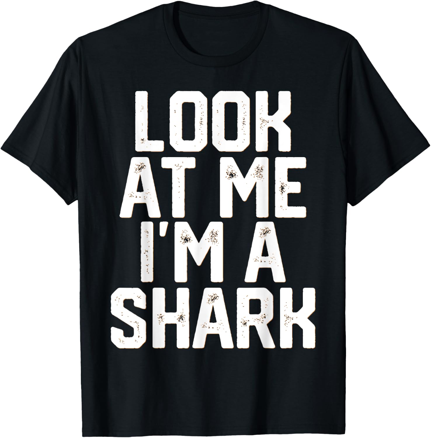 Funny Lazy Halloween Costume T Shirt Look At Me I'm A Shark T-Shirt - T-Shirt | Black