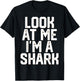 Funny Lazy Halloween Costume T Shirt Look At Me I'm A Shark T-Shirt - T-Shirt | Black