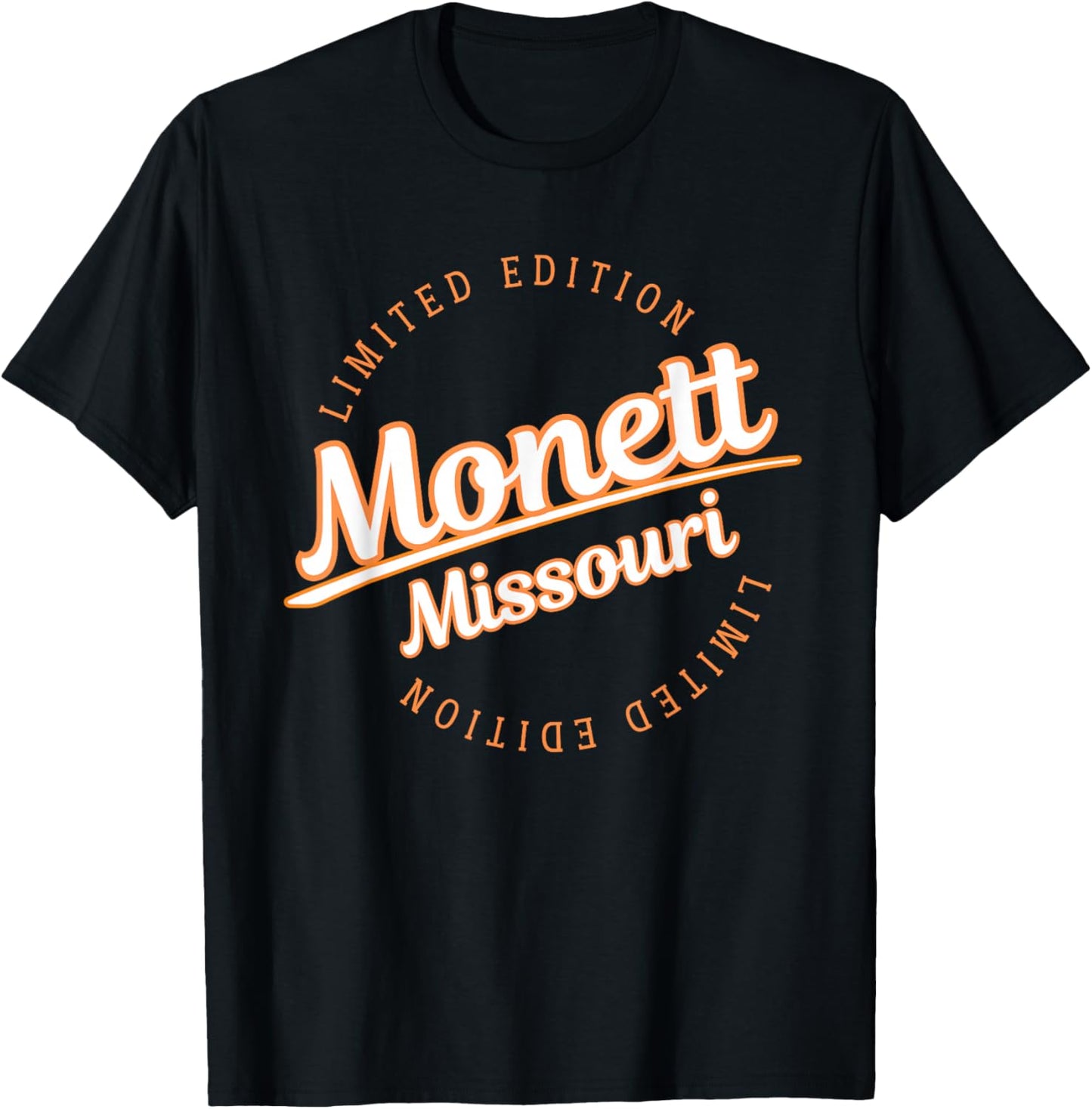 Retro Athletic Monett MO Apparel T-Shirt - T-Shirt | Black