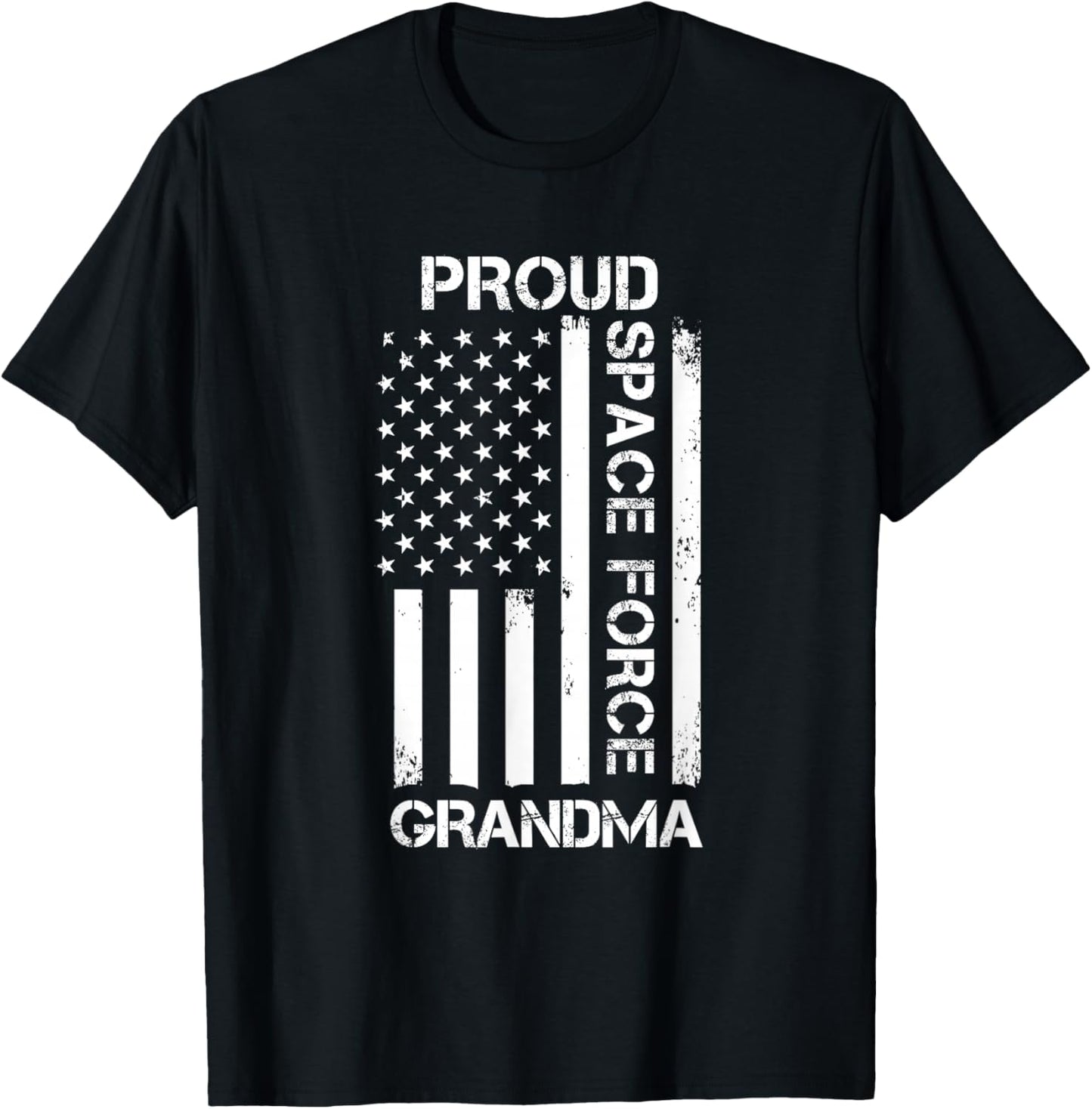 Proud Space Force Grandma T-Shirt - T-Shirt | Black