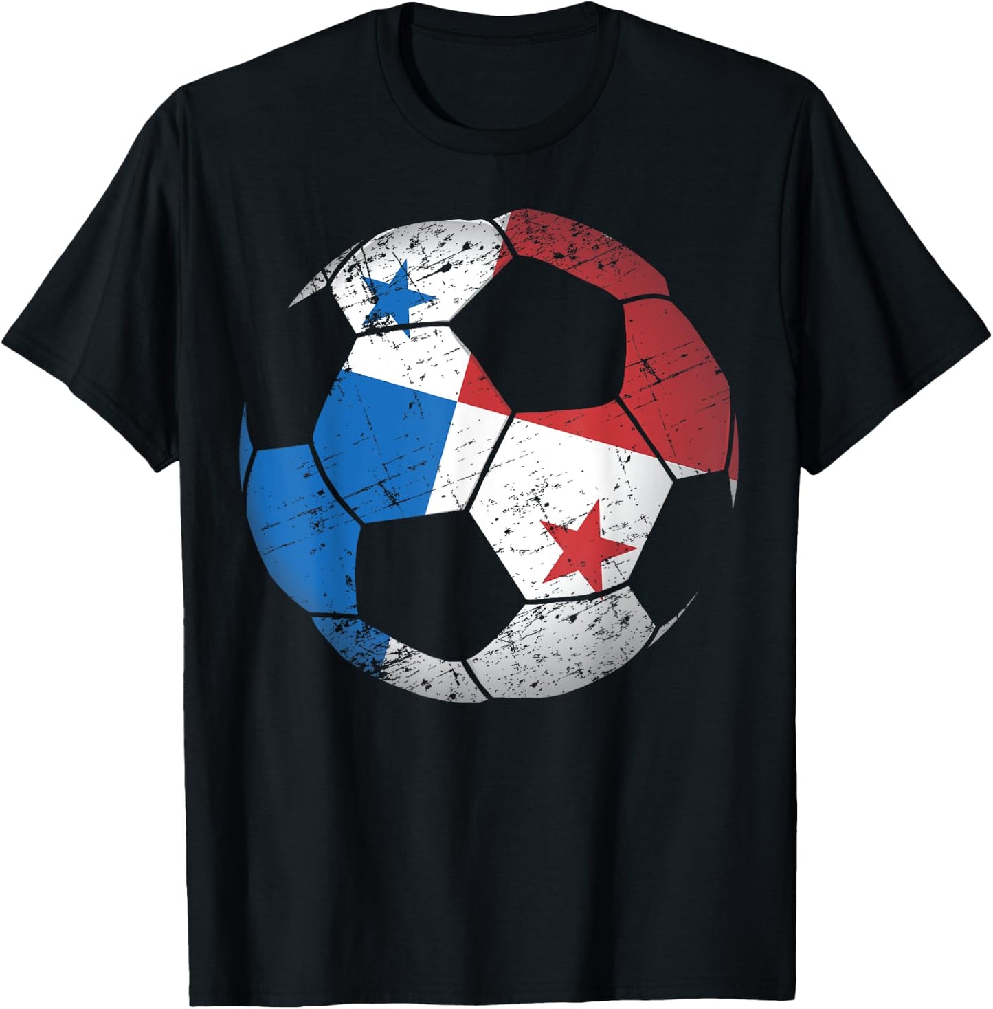 Panama Soccer Ball Flag - Panama Football Soccer T-Shirt - T-Shirt | Black