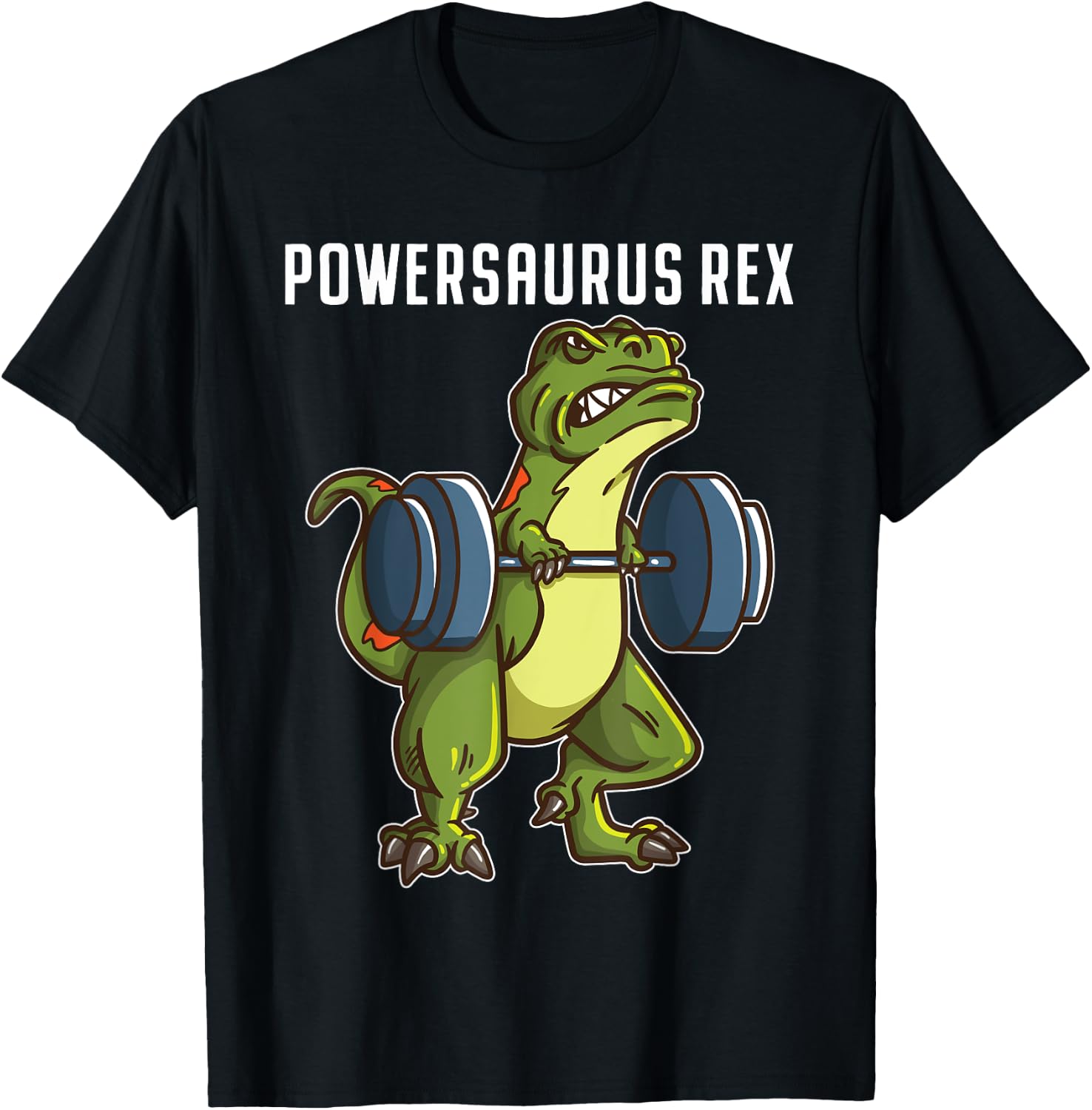 I Love Dinosaur and Fitness Co. Funny T Rex Powerlifting Weightlifting Gym Workout Boys Gift T-Shirt - T-Shirt | Black