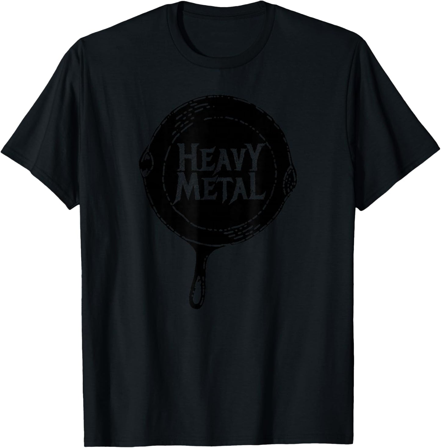 Heavy Metal Shirt Cast Iron Pan Culinary Chef Cooking Gift T-Shirt - T-Shirt | Black
