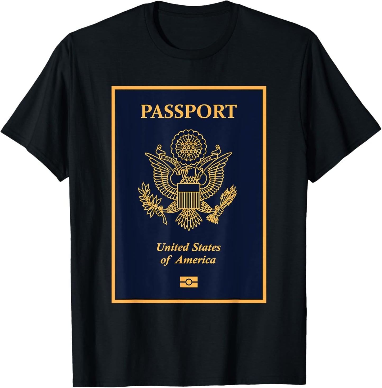 USA,American,USA passport,USA flag. T-Shirt - T-Shirt | Black