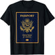 USA,American,USA passport,USA flag. T-Shirt - T-Shirt | Black