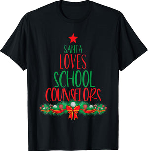 School Counselor Christmas Shirt Funny Appreciation Gift T-Shirt - T-Shirt | Black