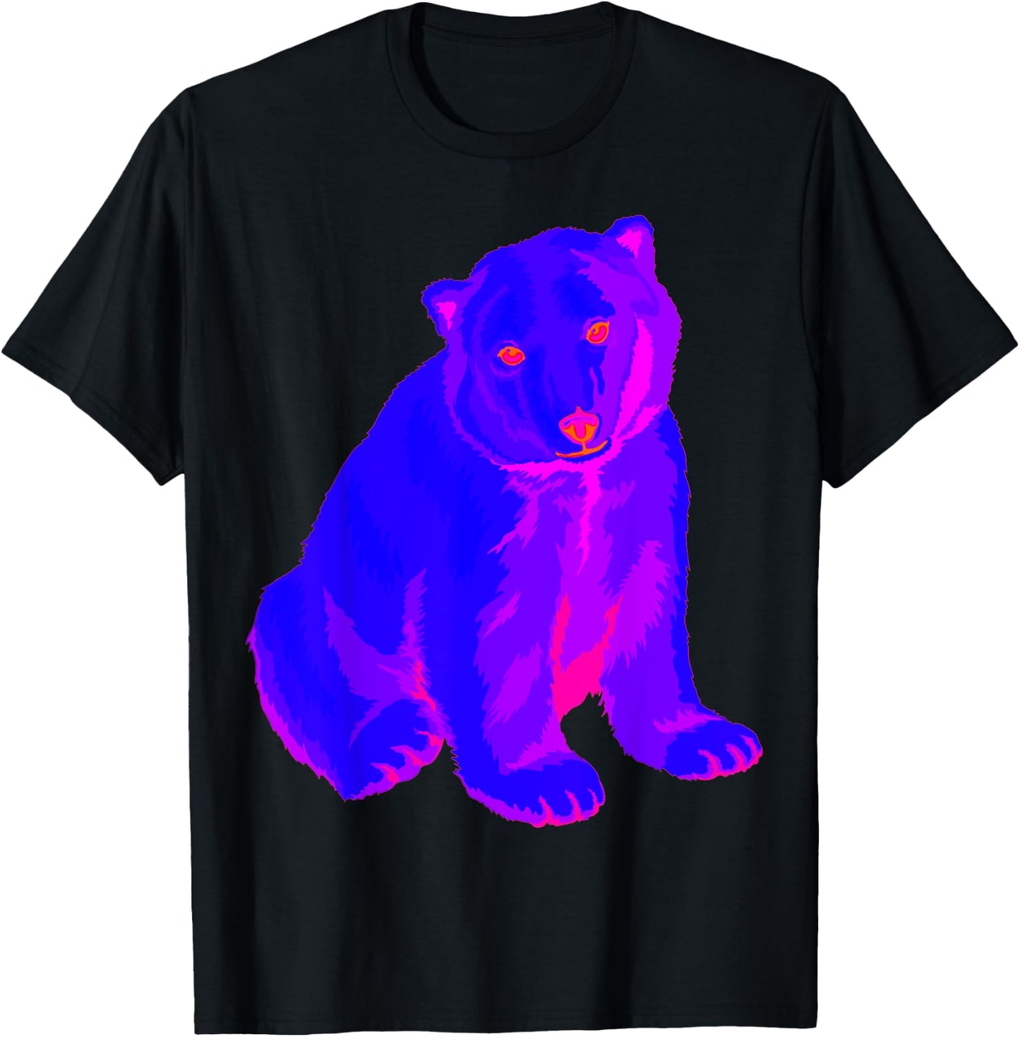 EDM Electronic Techno Polar Bear Trippy Rave Shirt T-Shirt - T-Shirt | Black