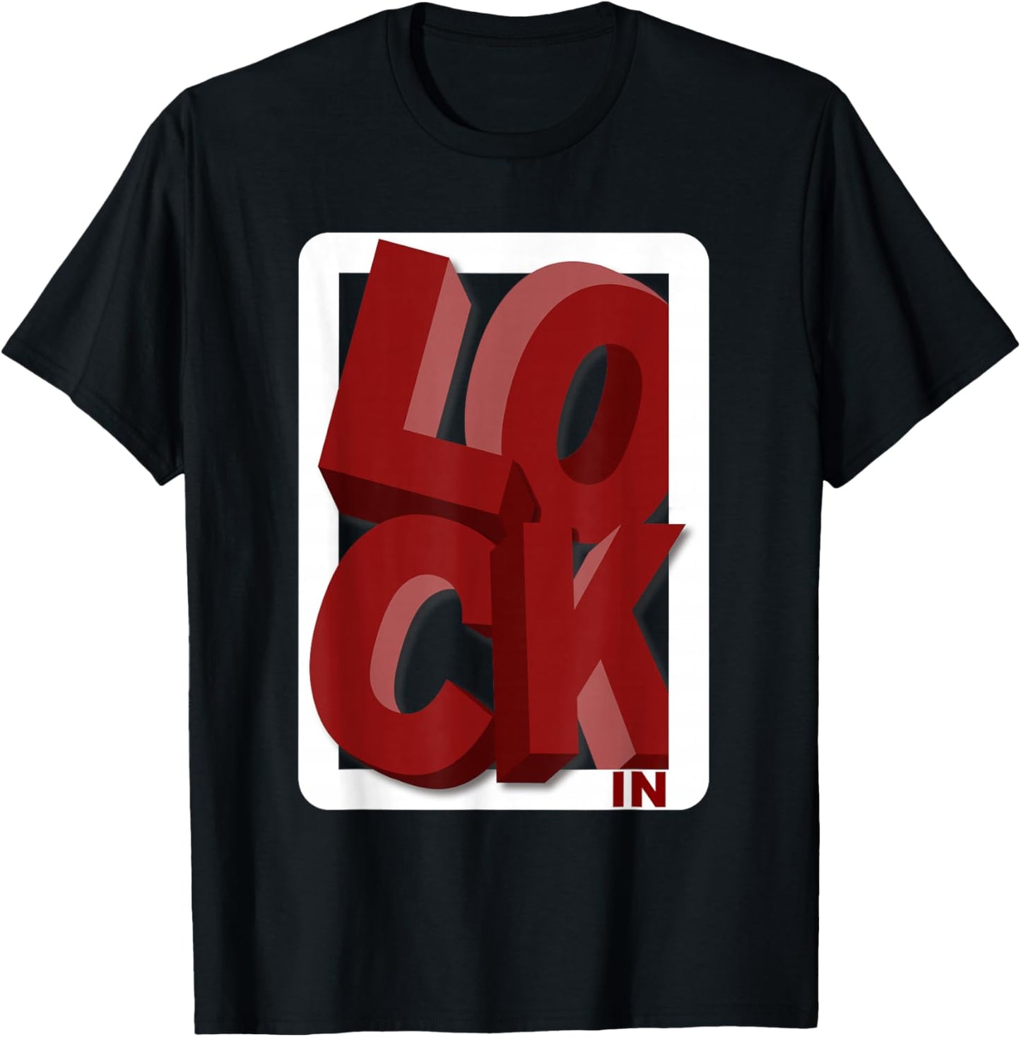 Maroon Red Burgundy LOCKED-IN Maroon Red Burgundy Graphic T-Shirt - T-Shirt | Black