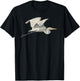 Great Egret in Flight for Bird Lovers T-Shirt - T-Shirt | Black