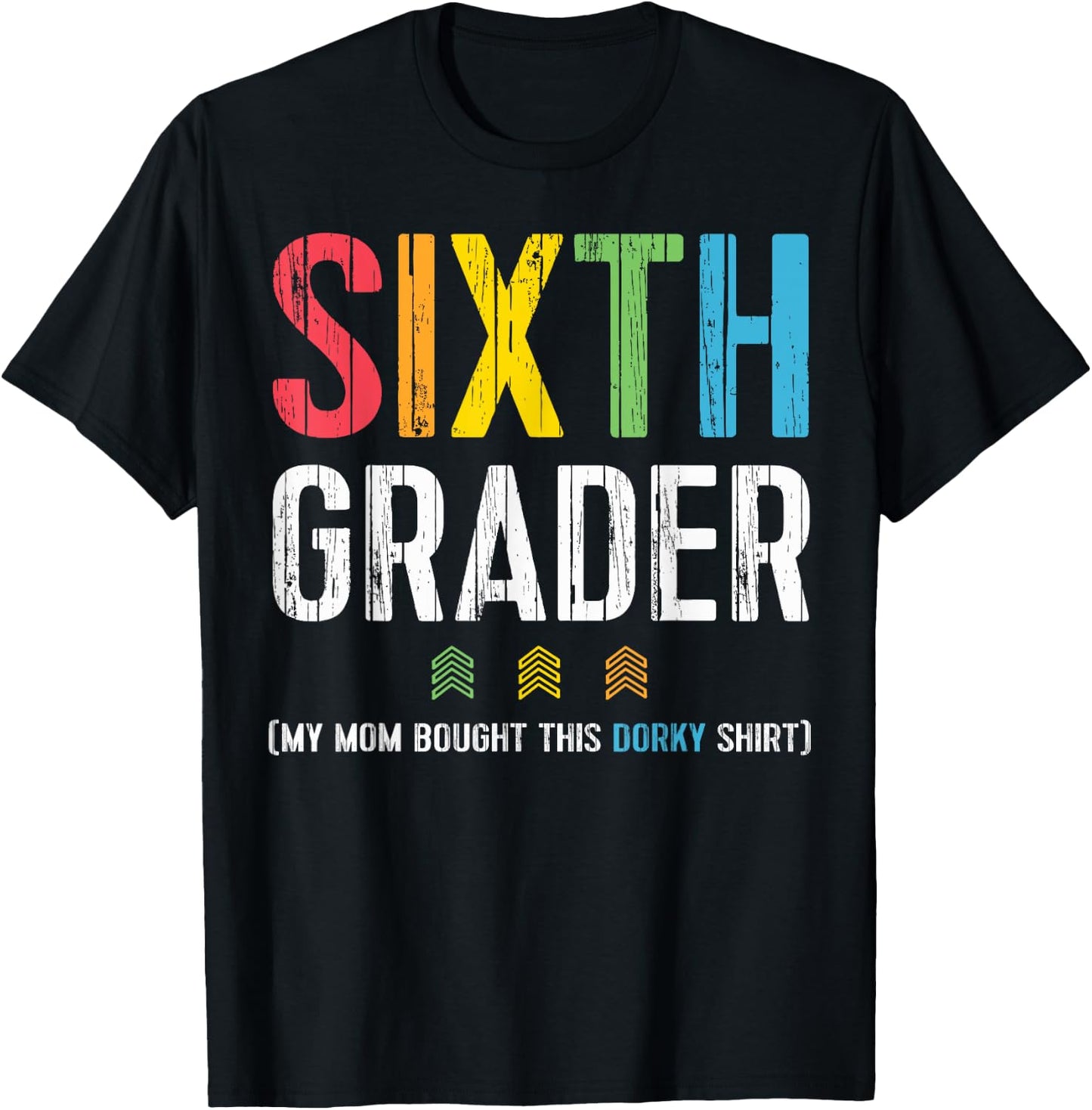 Cute First Day Of School Picture Shirt 6th Grade T-Shirt - T-Shirt | Black
