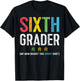 Cute First Day Of School Picture Shirt 6th Grade T-Shirt - T-Shirt | Black