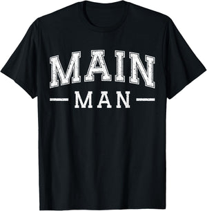 Main Man Side Chick Thanksgiving Meal Matching Couple Pajama T-Shirt - T-Shirt | Black