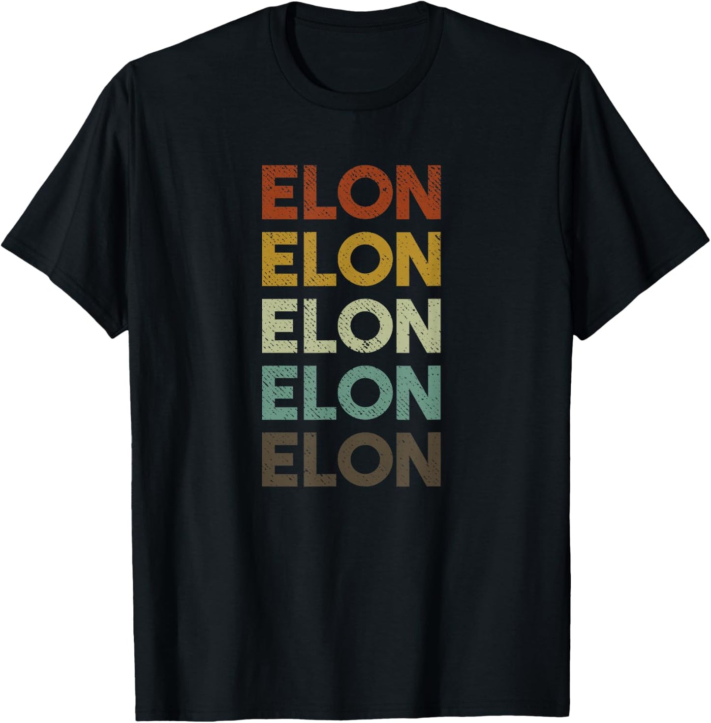 Retro Elon North Carolina T-Shirt - T-Shirt | Black